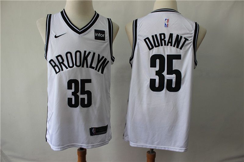 Men Brooklyn Nets #35 Durant White Nike Game NBA Jerseys